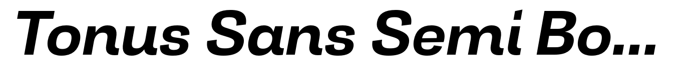 Tonus Sans Semi Bold Italic